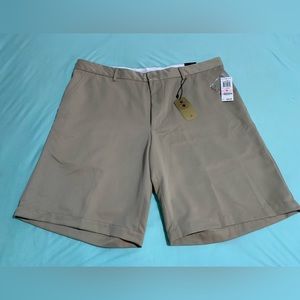 Greg Norman khaki shorts. Moisture wicking. Size 40 waist. Brand new with tags.